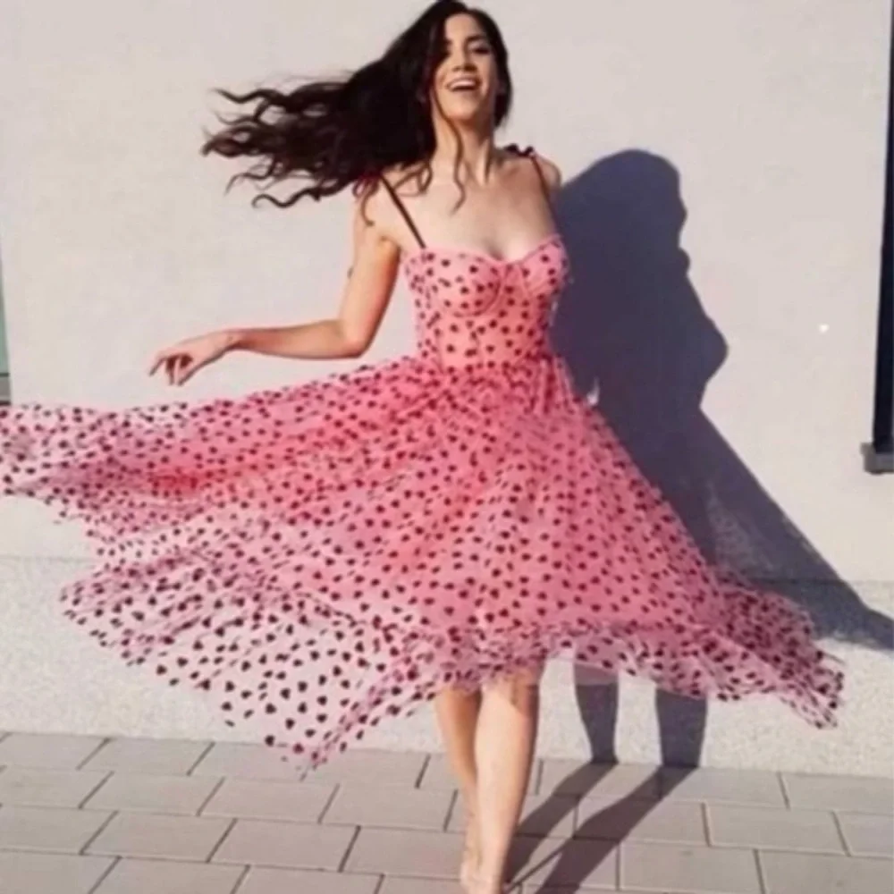 Betsey Johnson Pink Heart Midi Dress - Picture 3 of 8